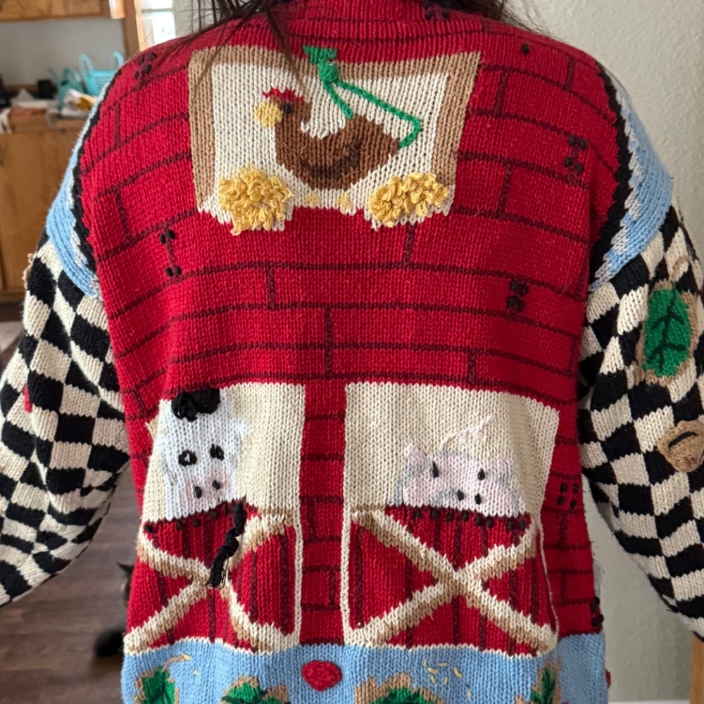Colorful Farmhouse Cardigan Sweater - Picture 2 of 3